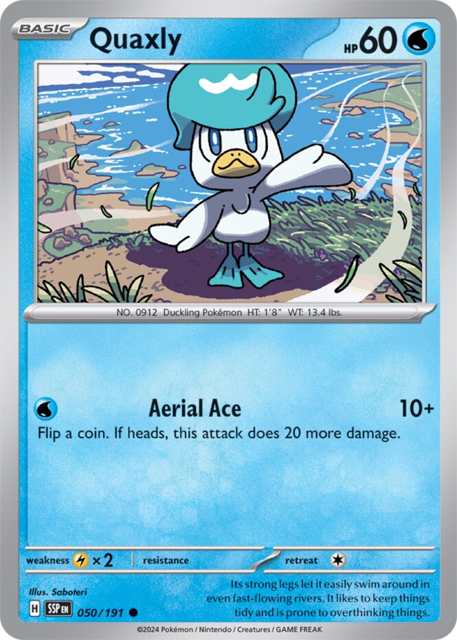 Quaxly - 050/191 - Common - Reverse Holo NM Surging Sparks