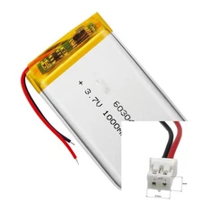3.7V 1000Mah 603048 Li-Ion Li-Polymer Li Battery 2.0 JST 2Pin For DVD