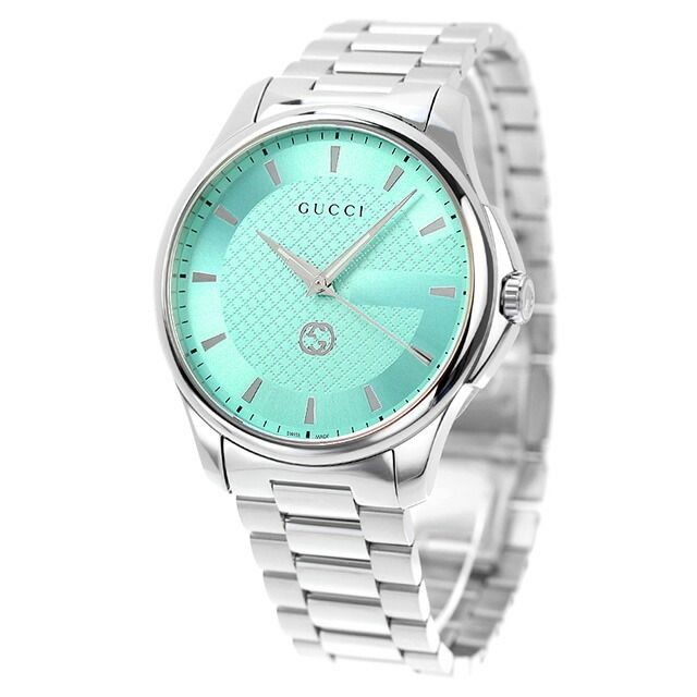 Gucci G-Timeless Mint Blue Dial Steel Watch Men’s New YA126372 From Japan