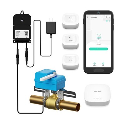 YoLink DIY Automatic Water Leak Detection & Shut-Off Starter Kit, EVO Valve O...