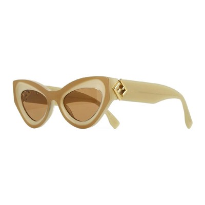 New Fendi FE40146I 57E Shiny Beige/Brown 52-20-140  display picture 3