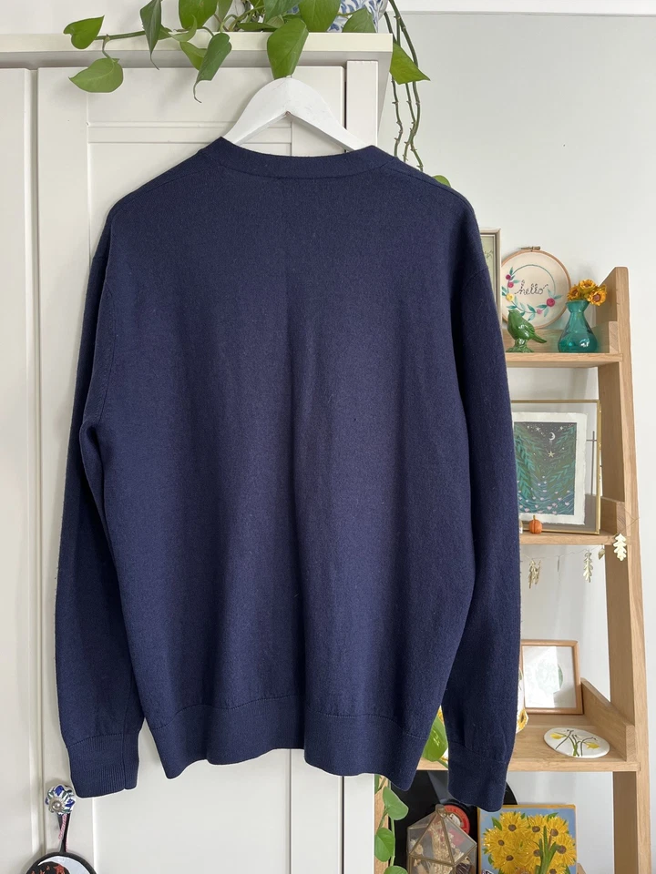 Pringle of Scotland Navy Cardigan Mens XL -XXL Chest 46” Wool Preppy Grandad - Image 4 of 4