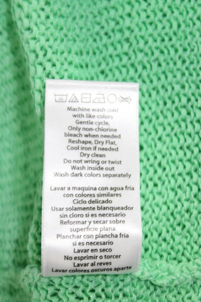 Rachel Zoe Womens Cotton Long Sleeve Round Neck Pullover Sweater Green Size XL - Image 4 of 4