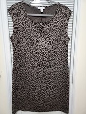 Nine West. Womens Dress. Scoop Neck Leopard Print. Large. NWOT