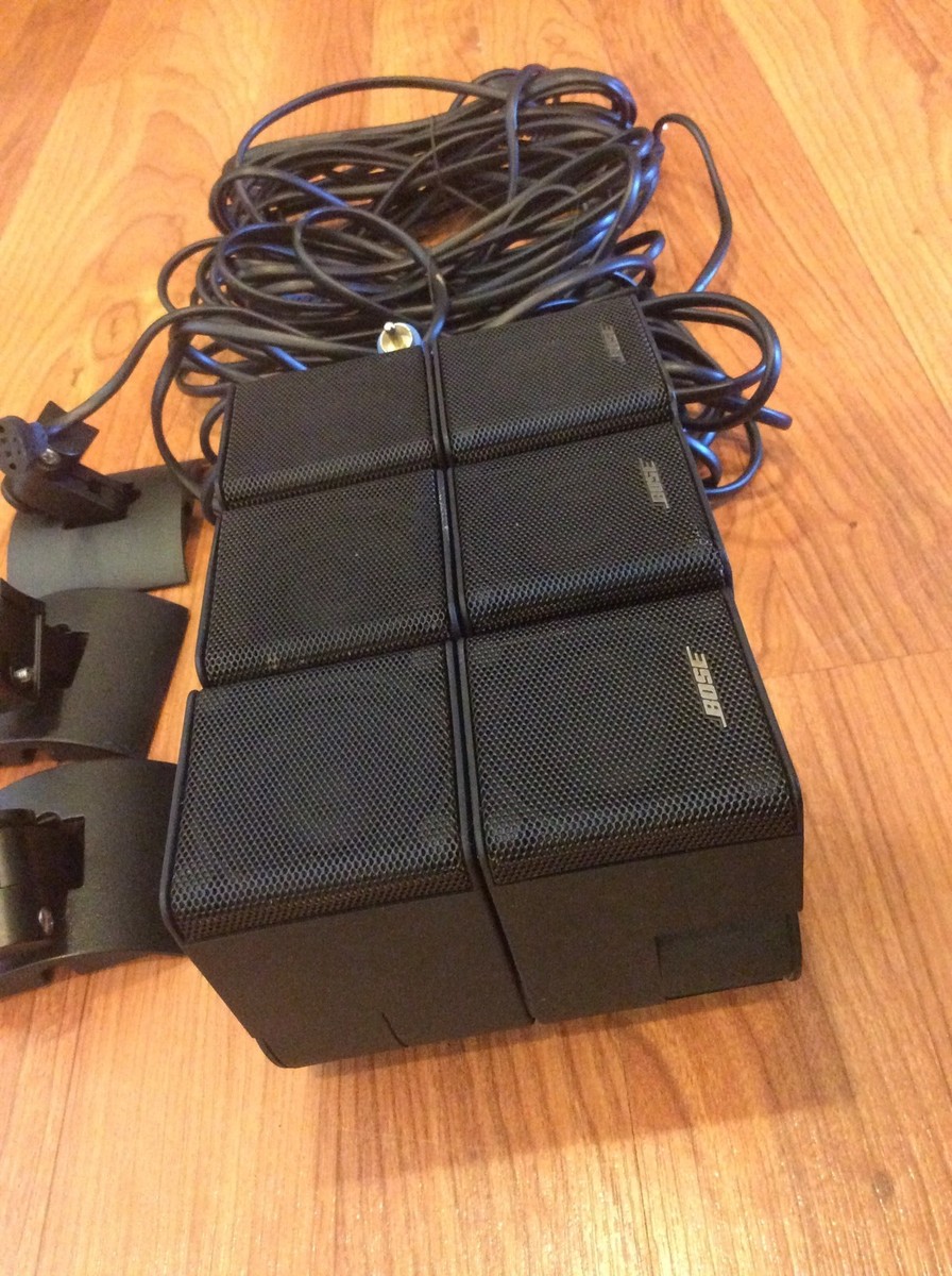 3 Bose Jewel Double Cube Speakers W Original Cables & Brackets 100