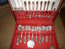51 Pc Wm Rogers MFG Co   Extra Plated Silverplate  Flatware 61 st Anniversary