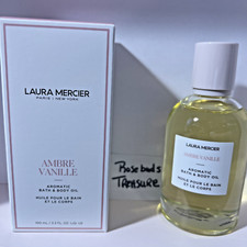 Laura Mercier AMBRE VANILLE Aromatic Bath Body Oil 3.3 fl oz New BOXED