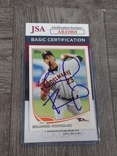 EDUARDO RODRIGUEZ 2013 TOPPS PRO DEBUT AUTOGRAPHED ROOKIE CARD. JSA CERTIFIED.