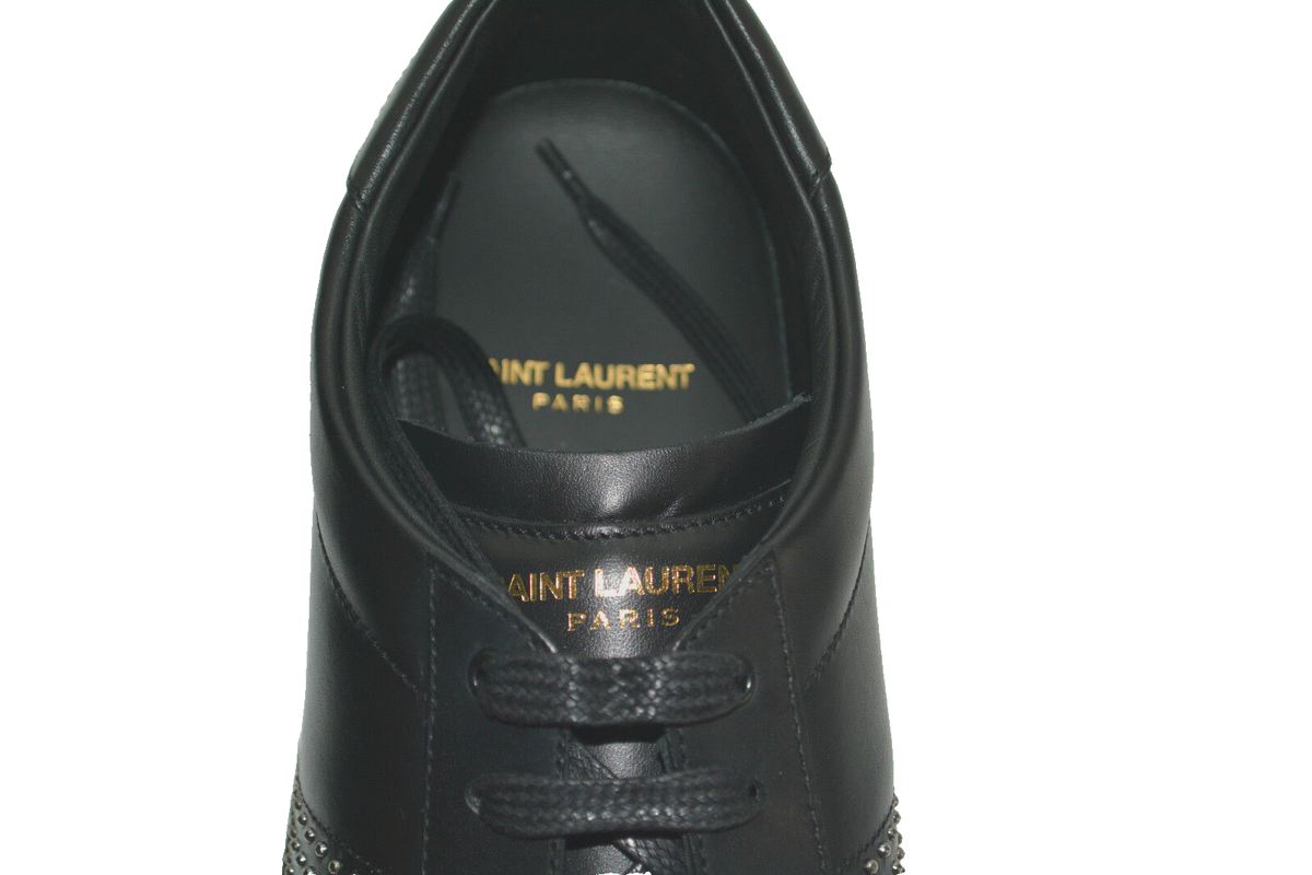 NIB SAINT LAURENT YSL $610 MENS STUDDED LEATHER SNEAKERS EU  display picture 1