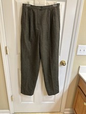 Vintage Evan-Picone Trousers Slacks Dress Pants Brown Tweed Size 10