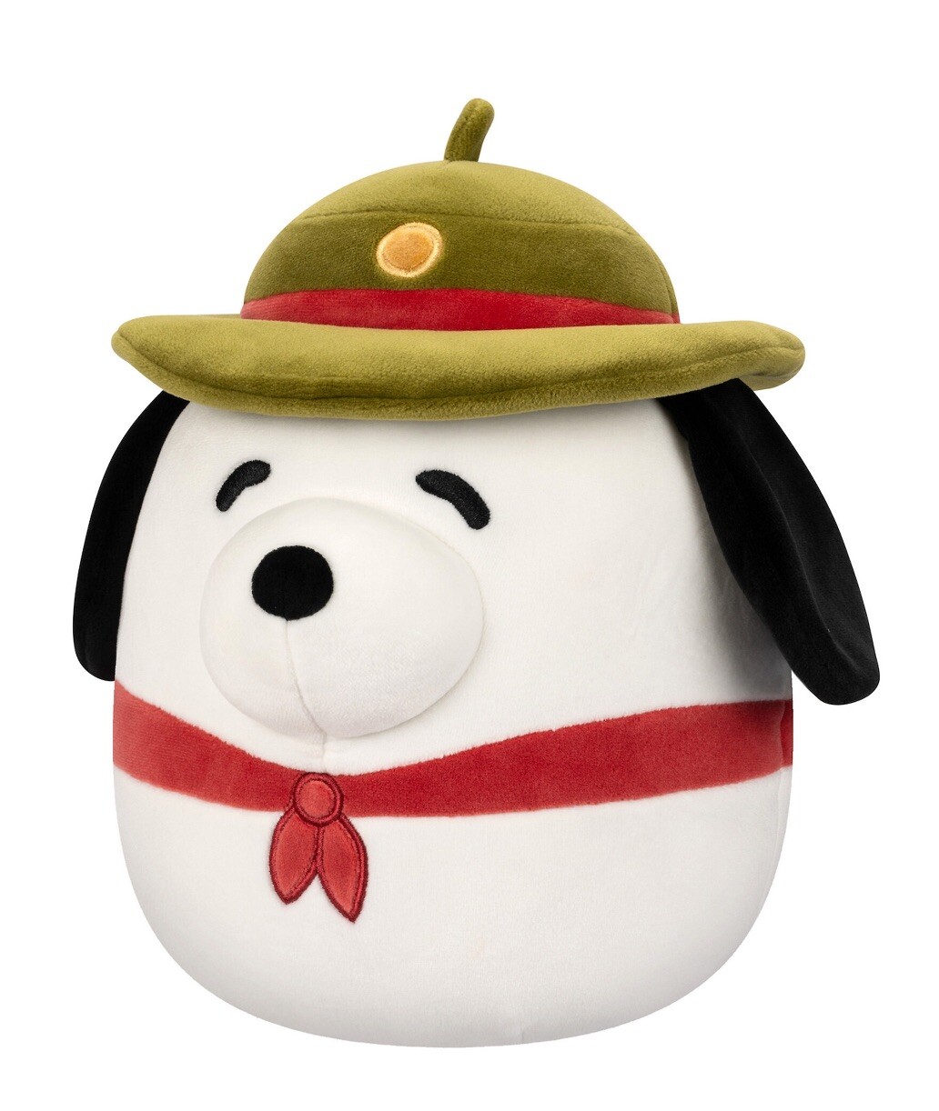 Squishmallows 8 Inch Peanuts Snoopy Plush in Beagle Scout Outfit NWT