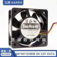 Sanyo 6025 109R0612P4J07 12V 0.47A 6CM high air volume cooling fan