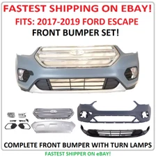 For 2017 2018 2019 FORD Escape Front Bumper Cover with grills and fog lamps NEW