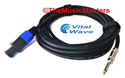15' ft 14ga Speakon to 1/4'' Male Plug SPEAKER CABLE WIRE PA DJ Pro Audio VWLTW