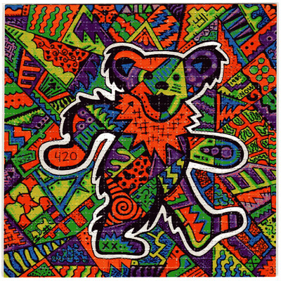 GratefuI Dead Dancing Bear by Areh Blotter Art Perforated  display picture 1