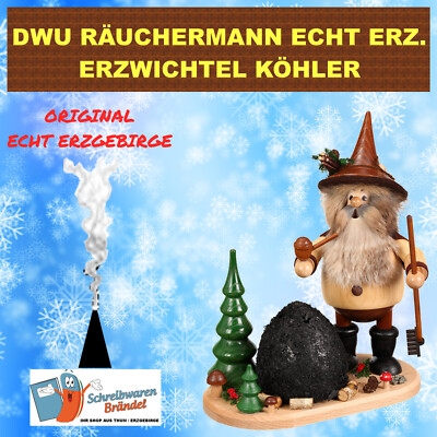 DWU RÄUCHERMANN ERZWICHTEL KÖHLER - RÄUCHERFIGUR DRECHSELWERKSTATT UHLIG 2112