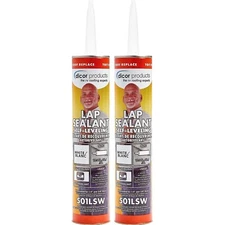 Dicor 501LSW-1 2PACK Self-Leveling Lap Sealant White 10.3oz Tube RV Roof Repair