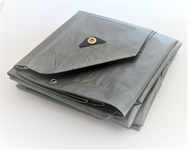 8' x 20' SILVER HEAVY DUTY 12 mil POLY TARP (Approx Finished Size 7'6
