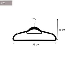 Velvet Flocked Coat Hangers Clothing Clothes Curved Tie Bar Slim Thin Non Slip  — image 5
