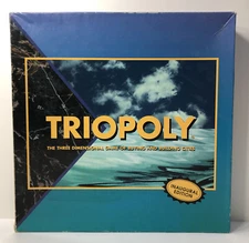 Vintage Triopoly Inaugural Edition 1996 Complete By Reveal 3D Board Game W/ Cert
