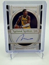 23-24 National Treasures NBA Bennedict Mathurin National Archives Ink Gold 1/10