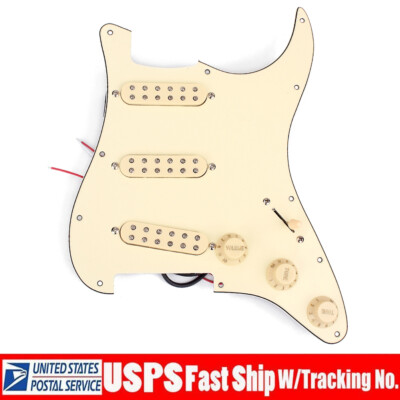 Genuine Alnico V Pickup Double Coil Loaded Pickguard for ST Strat Stratocaster
