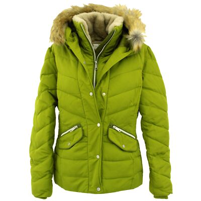 TOM TAILOR Damen Parka Winterjacke Steppjacke Kapuze green grün 26188 