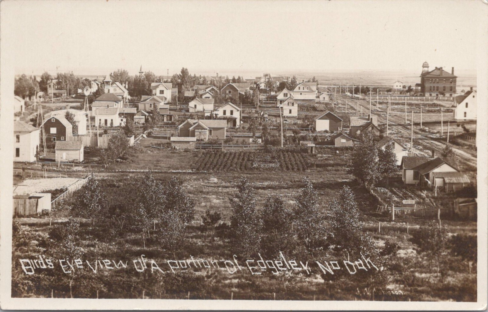 RPPC ** Edgeley North Dakota Panoramic View of Town 1910 eBay