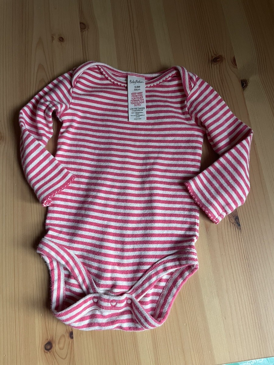 Mini Boden Baby Girls Bodysuit Romper Long Sleeve Top Embroidered