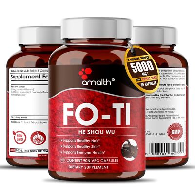 Fo-Ti-Wurzelextrakt He Shou Fo Wu Pulver 5000 mg Kapsel   90 Pillen   OC
