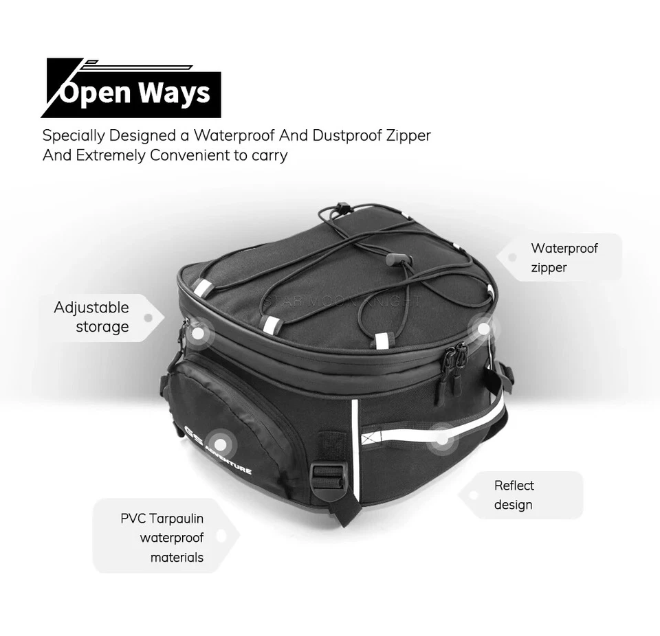 Motorcycles Rear Trunk Bags Luggage bag For BMW R1300GS F900GS F800GS 2024-  - Image 3 of 4