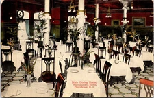 Dining Room Narragansett Hotel Providence Rhode Island c1910 Postcard C66