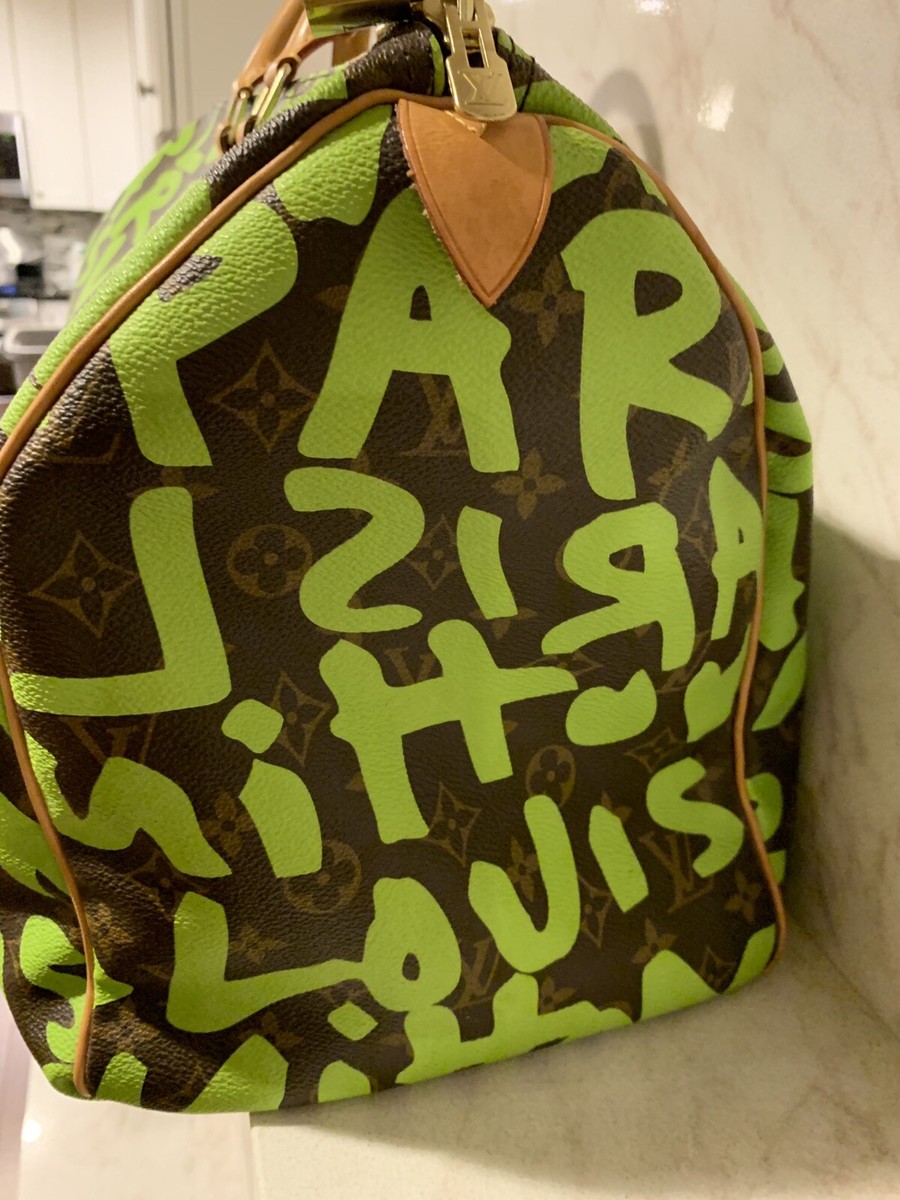 Louis Vuitton Stephen Sprouse Graffiti Keepal 50 Neon Green 100