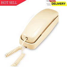 AT&T TRIMLINE 210 Corded Home Phone, No AC Power Required, Improved Easy-Wall-..