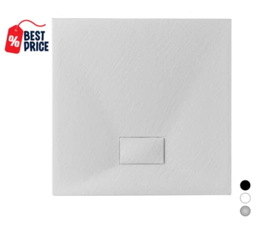 ARREDITALY Piatto doccia effetto pietra ardesia resina SMC 70 80 90 100 120 140 150 160 170