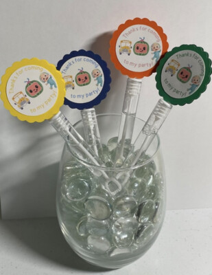 20 Cocomelon Birthday Party Supplies Personalized Bubbles Favors