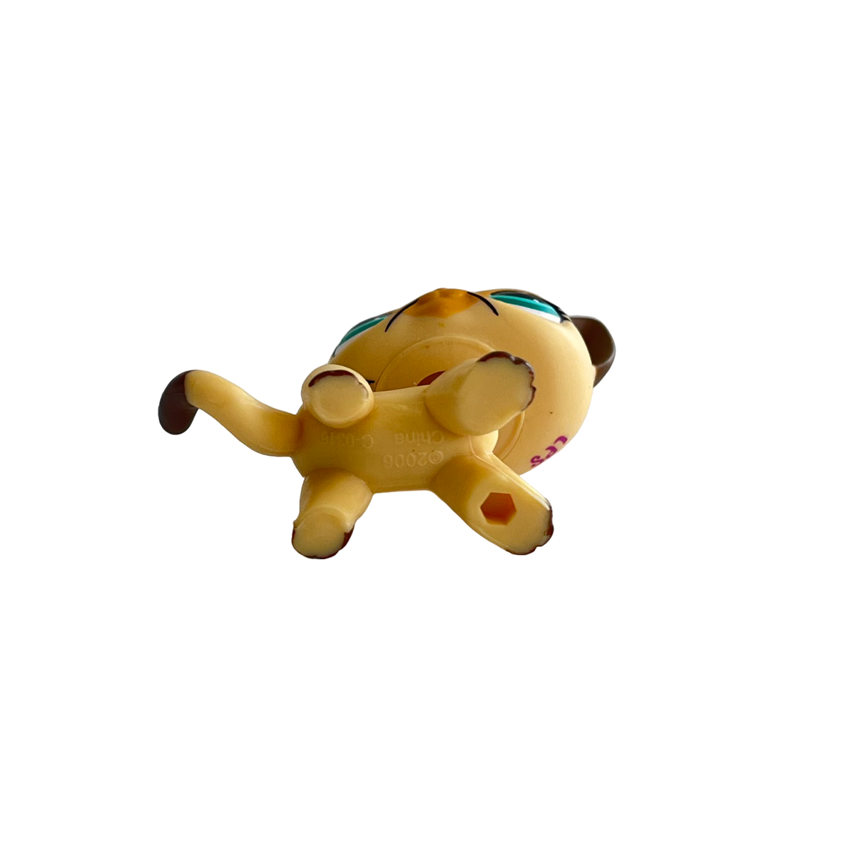 Littlest pet shop Toys bobble head short hair cat #3573 yellow cat