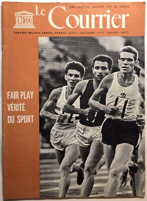 #34 UNESCO Monatszeitschrift Le Courrier Fairplay Wahrheit des Sports N1 von 1964