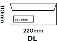 Herlitz DIN Long Format Envelopes, Peel And Seal With Window, Pack Of 100 With Inner Print In Sealed Foil Packaging, White With Window Dl White