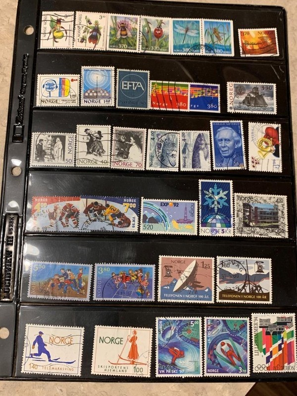 Norway Postage Lot All Different Approx 34 Stamps Used SKU#34965