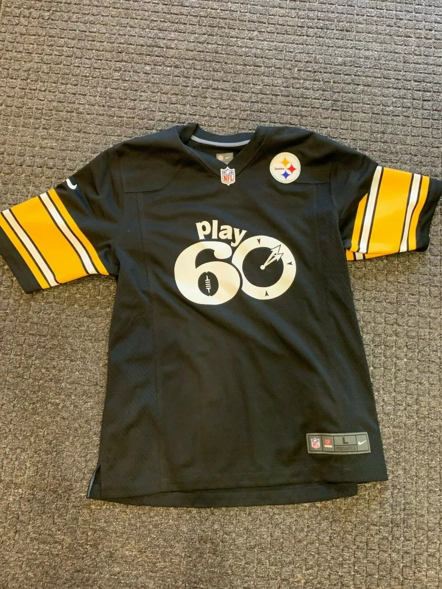 PITTSBURGH STEELERS PLAY 60 JERSEY NIKE SIZE ADULT LARGE FOR CHILDRENS HEALTH