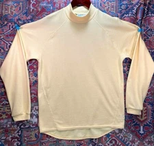 Polartec Made in USA Long Sleeve Thermal Yellow Pullover 90's USA Size L