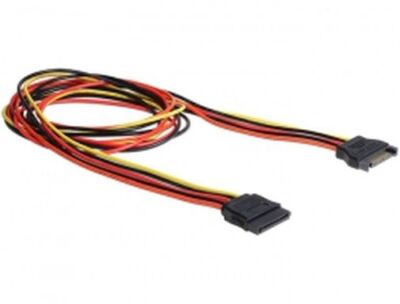 SATA Stromkabel Verlängerung 15pin Stecker auf Buchse 100cm