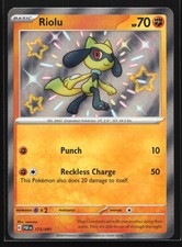 Riolu 173/091 SV: Paldean Fates Shiny Holo Rare Pokemon Card on eBay