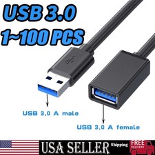 USB3.0 Extension Cable High Speed Extender Cord Adapter TypeA Male to Female LOT