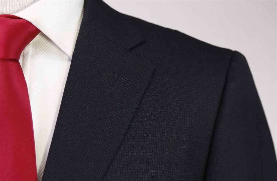 Traje de lujo Paul Stuart tejido negro lana 40S Foto 4 de 4