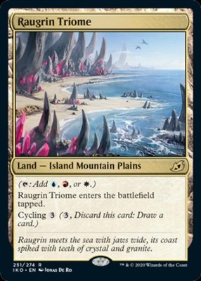 Raugrin Triome -Foil Light Play MTG Ikoria: Lair of Behemoths