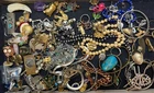 Vintage Jewelry Lot Box Costume Some Sterling Silver 925