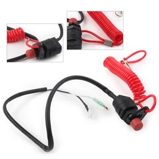 Motor Universal Boat Outboard Engine Kill Stop Switch With Safety Tether Lanyard