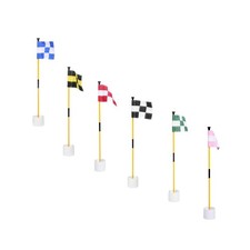 Golf Putting Green Flag and Hole Cup Golf Flagpoles, Portable Fiberglass
